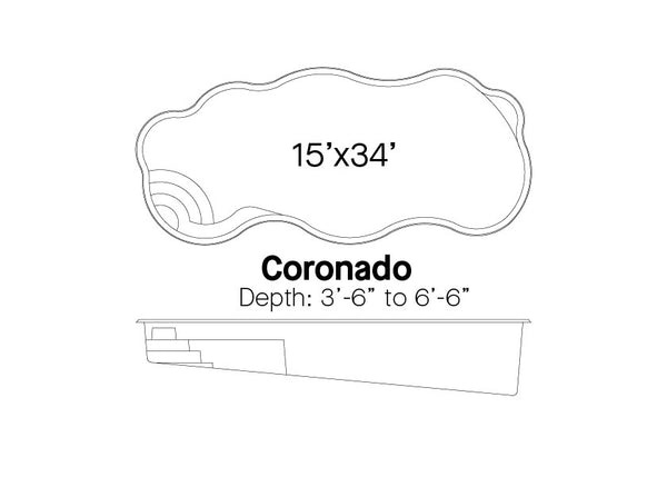 CORONADO Deluxe 15' x 34' Free Form (G3 Colors)