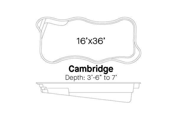 CAMBRIDGE 16' x 36' Free Form (G3 Colors)