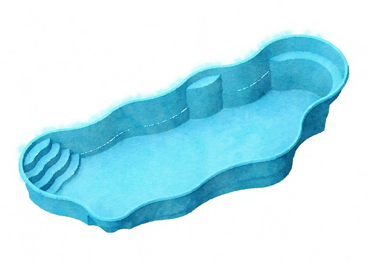 CARIBBEAN Deluxe 16' x 40' Free Form (G2 Colors)
