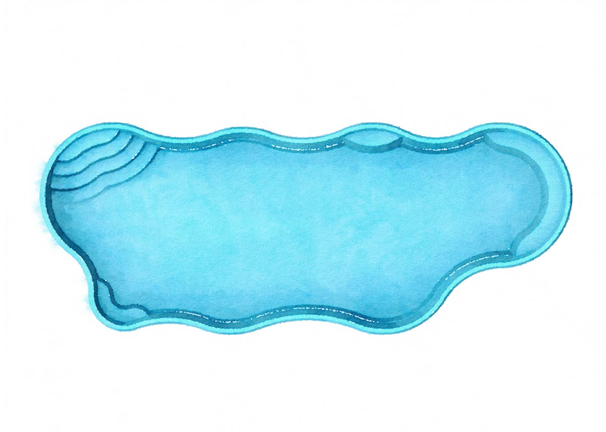 CARIBBEAN Deluxe 16' x 40' Free Form (G2 Colors)