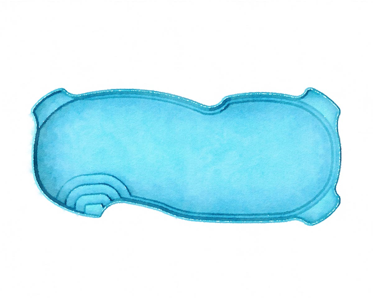 GULF Shore Deluxe 16' x 35'  Free Form (G3 Colors)