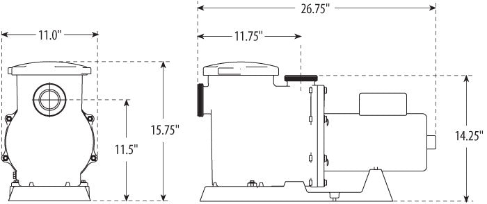 Waterway Inground Pool Pump SVL56S-125  2.5 Hp 230 Volt
